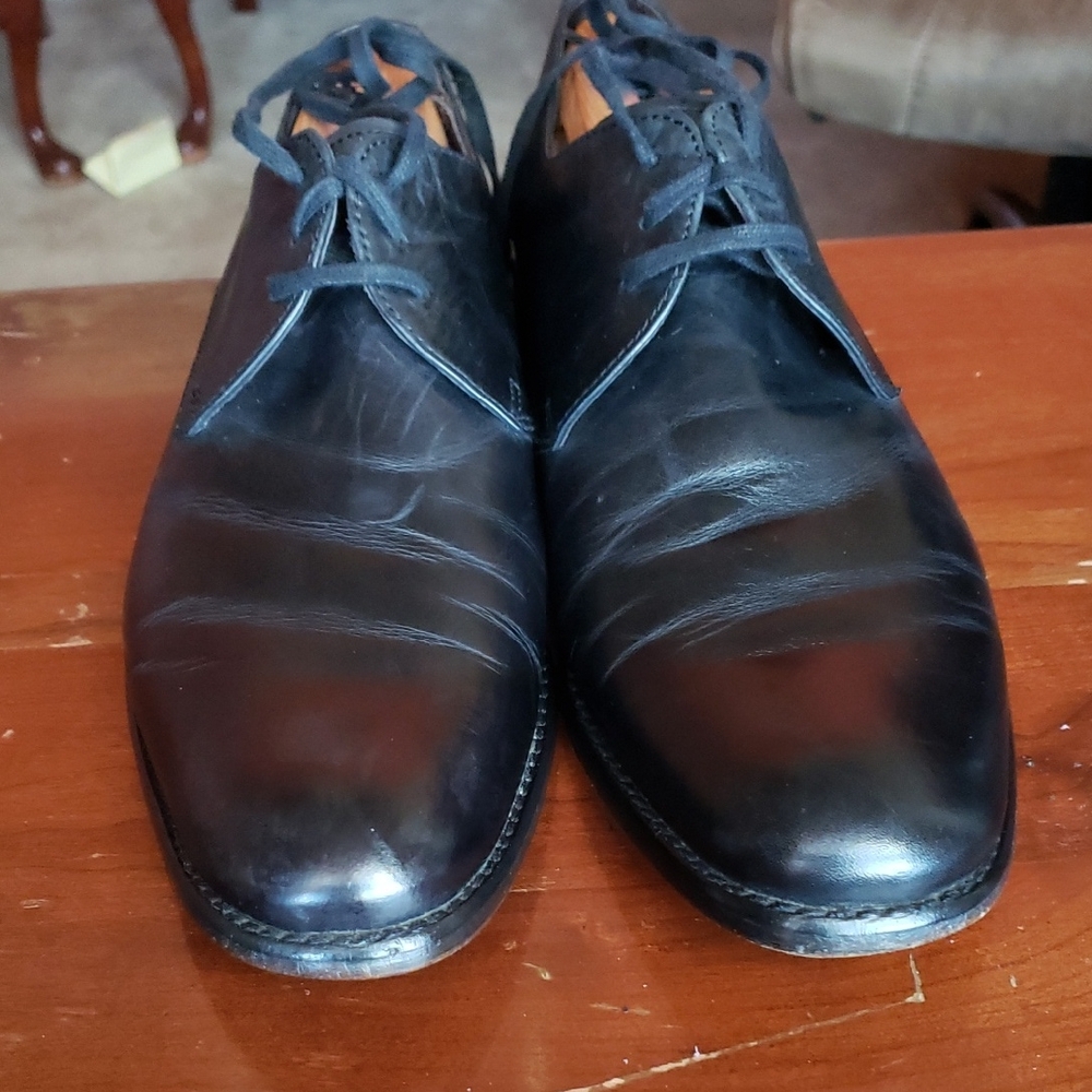Vintage John Varvatos Black Leather Oxfords